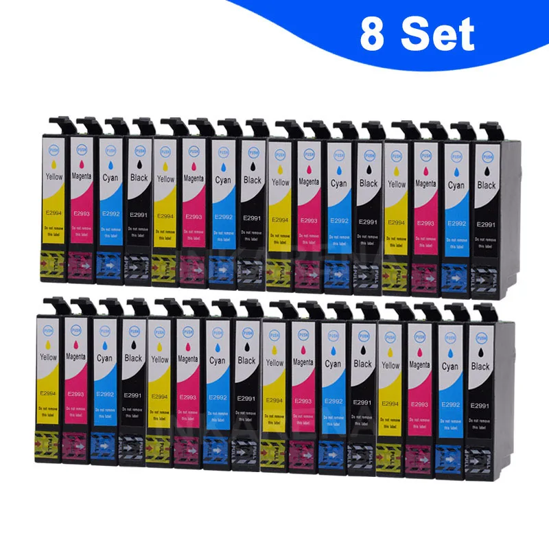 T2991 8set 8 шт T2991 чернильный картридж T29XL для Epson T2991 T29 29 для Epson XP-255 XP-257 XP-352 XP-355 XP-452 XP-455 XP 255 257 352 принтера - Цвет: T2991 8set