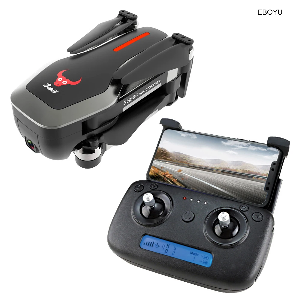 EBOYU SG906 gps Радиоуправляемый Дрон 4 K HD фронтальная камера+ 720 P камера вниз-вид 5G WiFi FPV складной бесколлекторный Дрон позиционирования RTF