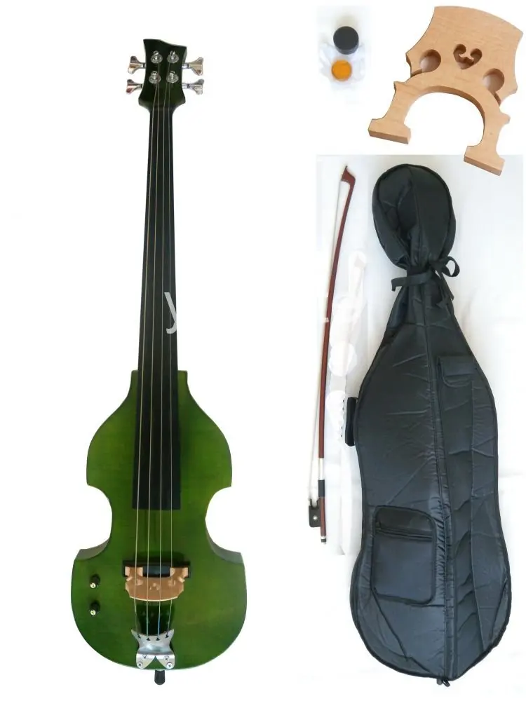 

4/4 full size New Electric cello Powerful Sound White Blue Black Yellow solid wood Ebony parts #19