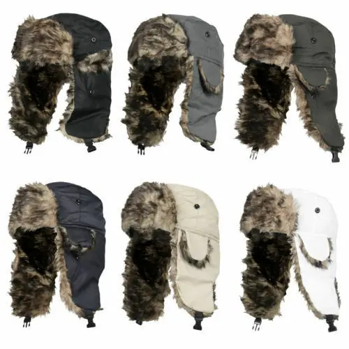 Теплая шапка-бомбер унисекс для мужчин и женщин на осень зиму авиаторская Лыжная