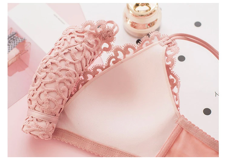 Queenral 32-38 AB Cup Underwear Set For Women Bra Set Comfortable Breathable Push Up Brassiere Brief Wire Free Ladies Intimates бюстгалтербелье женскоекомплект нижнего бельялифчикженское бельекружевное бельестрингиниж