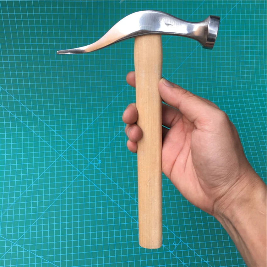 Молоток для ремонта обуви из нержавеющей стали с деревянной ручкой молоток