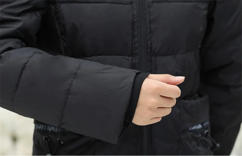 Зимние парки, женский пуховик, плюс размер, XL-9XL, съемная подкладка, белый утиный пух, пальто для женщин среднего возраста, длинное, Parker H650