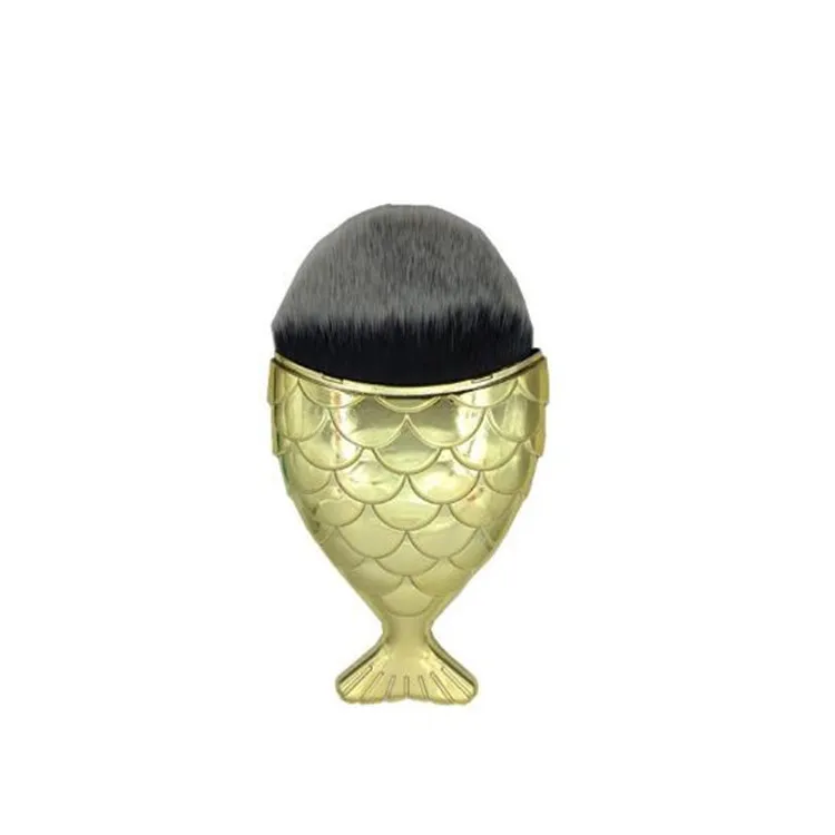 1Pcs Professional Mermaid Shape Makeup Brush Powder Blush Foundation Cosmetic Fish Tools 5 Colors Fishtail Brushes | Красота и