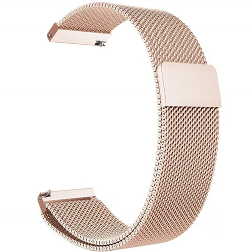20 мм ремешок для часов Xiaomi Huami Amazfit Bip Молодежные часы 22 мм Миланская петля ремешок для samsung galaxy Watch 46 мм 42 мм браслет - Цвет ремешка: rose gold