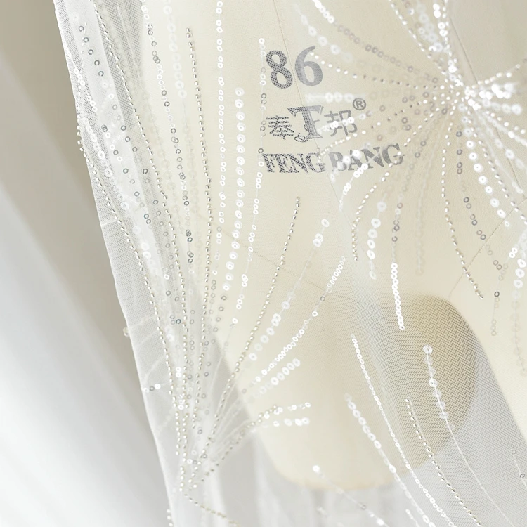 Фейерверк расшитый бисером блестками простая Роскошная ткань кружево сделай сам