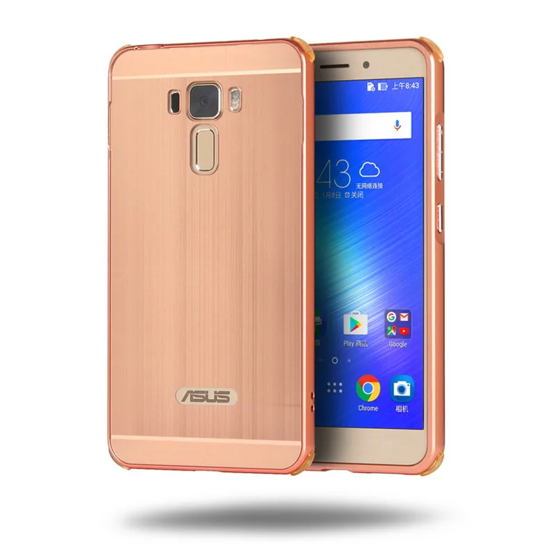 Чехол для Asus Zenfone 3 Laser ZC551KL алюминиевый Матовый зеркальный металлический каркас +