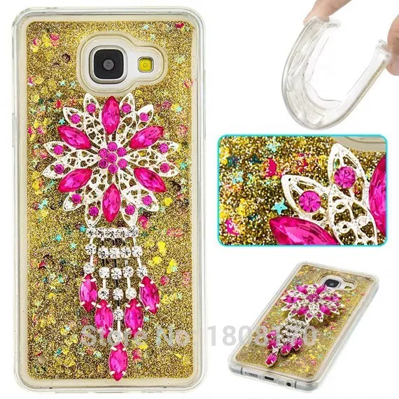 Жидкий зыбучий песок 3D Алмазный Мягкий ТПУ чехол для Samsung Galaxy S5 S6 S7 Edge Huawei P8 P9 Lite LG