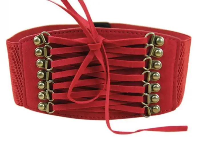 

Free shipping new popular cummerbunds elastic Bow rope trench velvet vintage rivet tassel wide cummerbund waist belt female lady