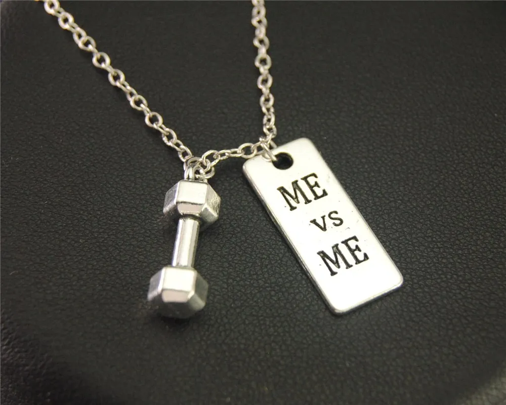 1 шт. ожерелье ME &amp Me для фитнеса тренажерного зала ожерелье-гантель подвеска