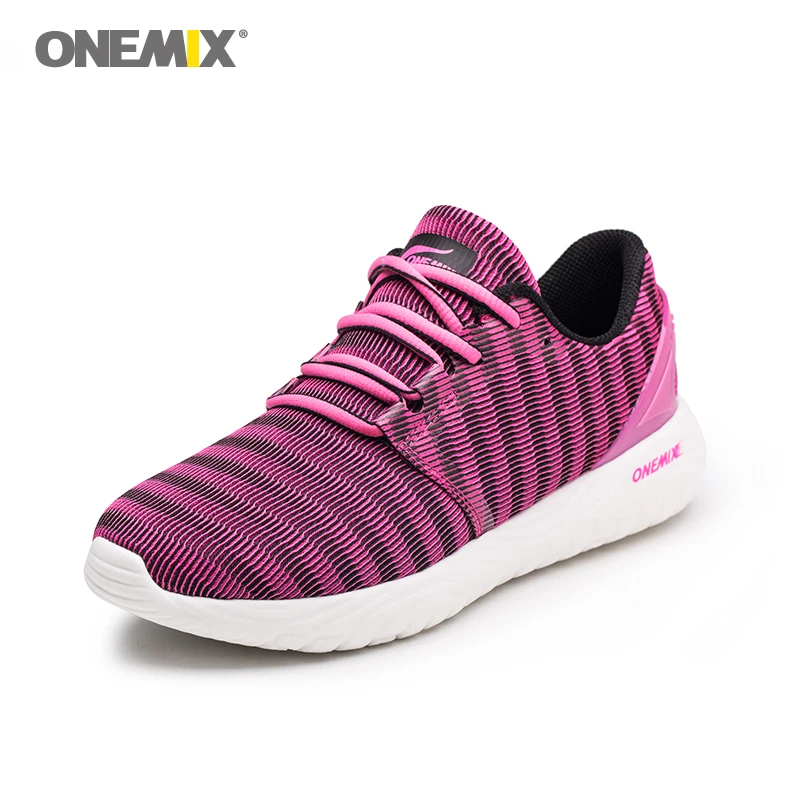ONEMIX летние женские Прогулочные кроссовки легкие zapatos de mujer розовые унисекс для