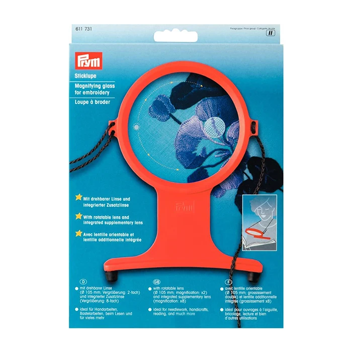 

Germany Prym magnifying glass 611731, red, magnifying glass for embroidery, patchwork, handmade diy