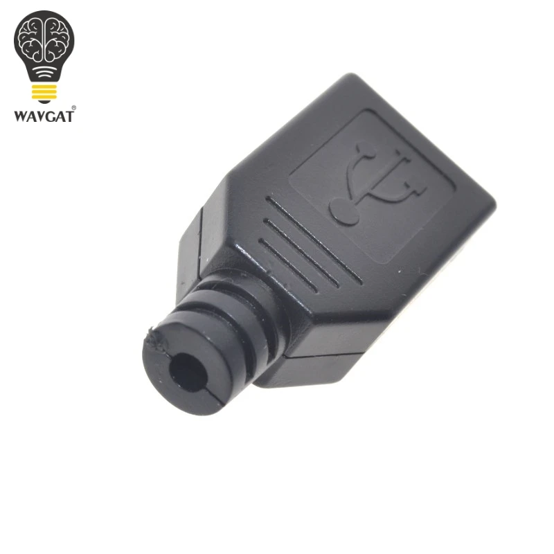 10 шт. 4 контактный разъем USB Type A с черной пластиковой крышкой|connector usb|connector usb aconnector