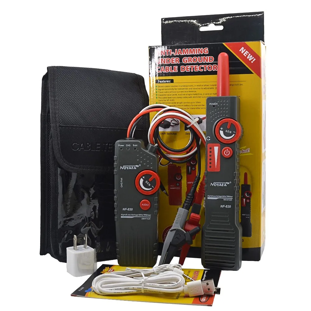 Noyafa NF-820 RJ45 RJ11 BNC тестер высокого и низкого напряжения Кабельный тестер Подземный кабельный искатель анти-помех провода трекер
