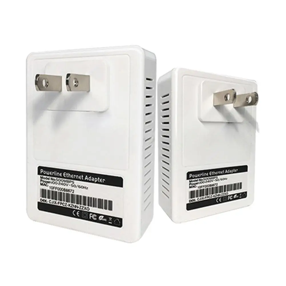 Комплект адаптеров для сети Ethernet, 500 м, домашняя вилка, мост, мини высокоскоростные сетевые адаптеры для линии электропитания, поддержка IPTV, США, Великобритании, ЕС