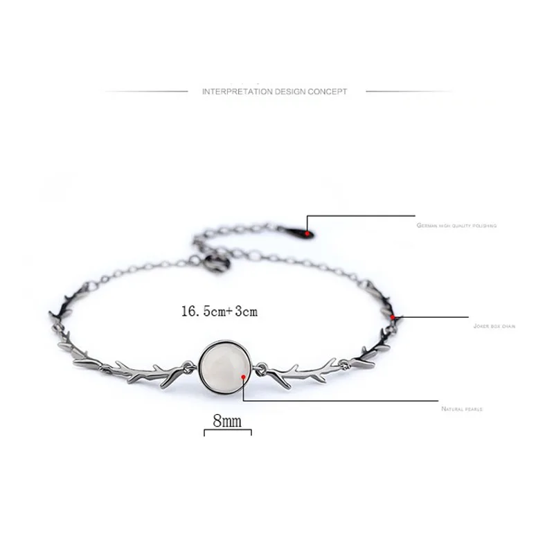 Женский браслет с опалом черный подвеской в виде Розы|bracelets for|charm braceletcharm bracelets for