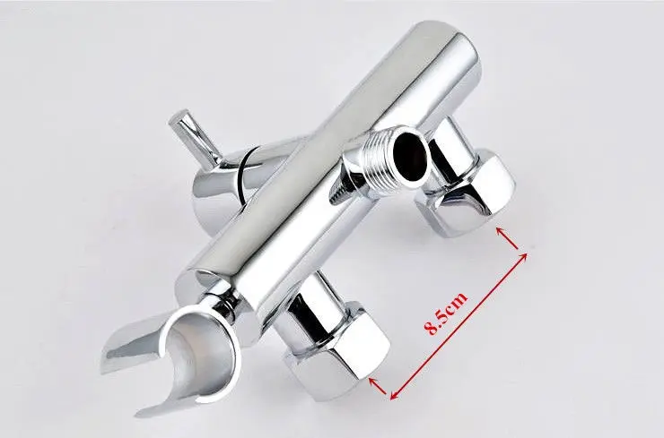 

Chrome Handheld Bidet Sprayer Hot and Cold Mixer Valve Bathroom Toilet Spray Douche kit Shattaf Shower Tap 02-081