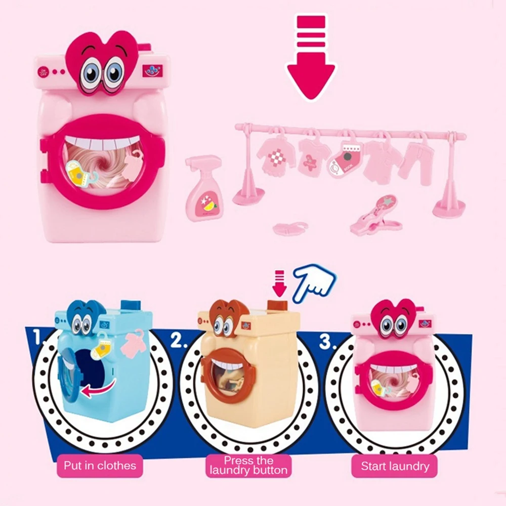 Мини стиральная машина игрушки Моделирование рот игрушка кукольный домик