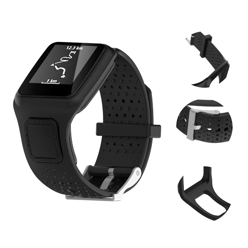 Band For TomTom1 Watch Silicone Soft Strap Bracelet Wristband TomTom Multi-Sport GPS+HRM Smart | Электроника