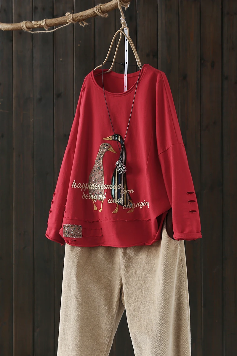 Женская футболка с длинным рукавом японский стиль Харадзюку о вырезом и