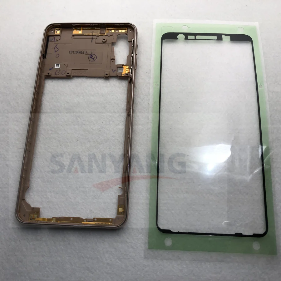 Для samsung Galaxy A7 SM-A750F A750F A750 средняя пластина рамка Корпус замена часть+ наклейка A7 средняя рамка