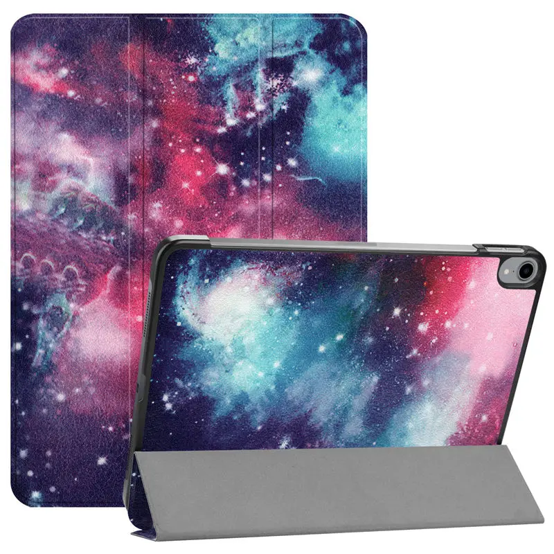 P018 Чехол для iPad Pro, 11 дюймов(), умный чехол, чехол для нового iPad Pro, 11 дюймов,, с рисунком, складная подставка, Чехол+ пленка+ ручка - Цвет: P018