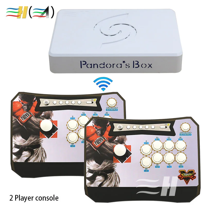 Pandora box 6 1300 in 1 wireless console arcade games 2 Players joystick button usb arcade controller HDMI VGA USB for pc TV PS3
