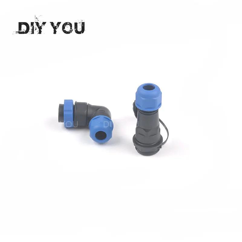 

SP20 IP68 Docking Elbow waterproof connector 1/2/3/4/5/6/7/9/10/12/14Pin plug/socket Industrial power angle Wire cable connector