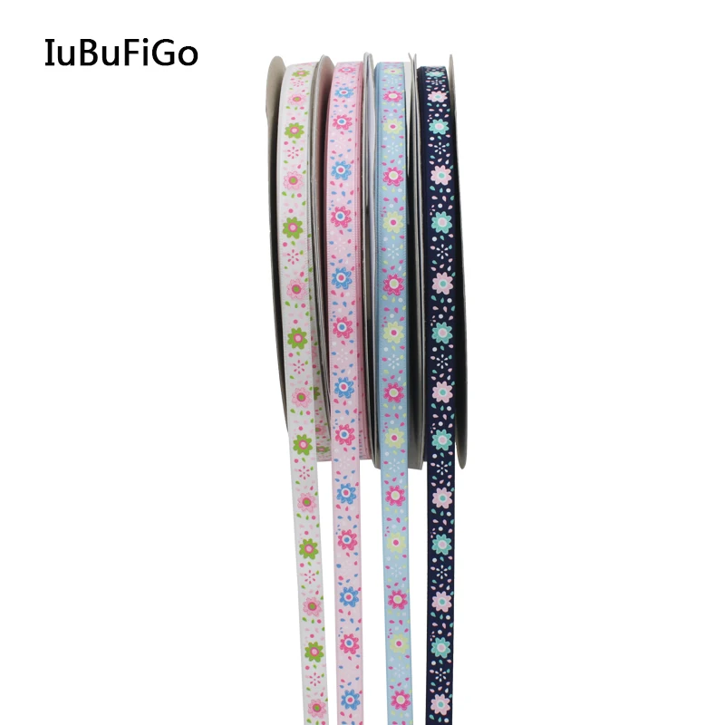 

[IuBuFigo] Sunflower Printed Satin Ribbon Gift Print Tape For Decoration 9mm/16mm/25mm 10Y