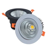 dimmable warm natural cold white 10w 15w 20w led cob spot recessed down light downlights ac110vac220vac230v