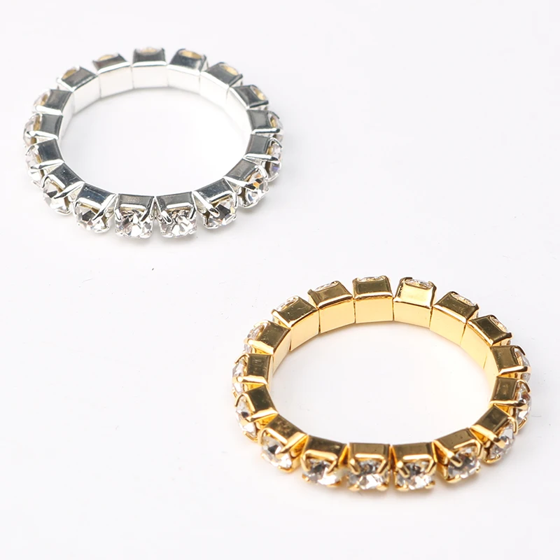 2018 корейские светлое серебро эластичные кубические циркониевые кольца