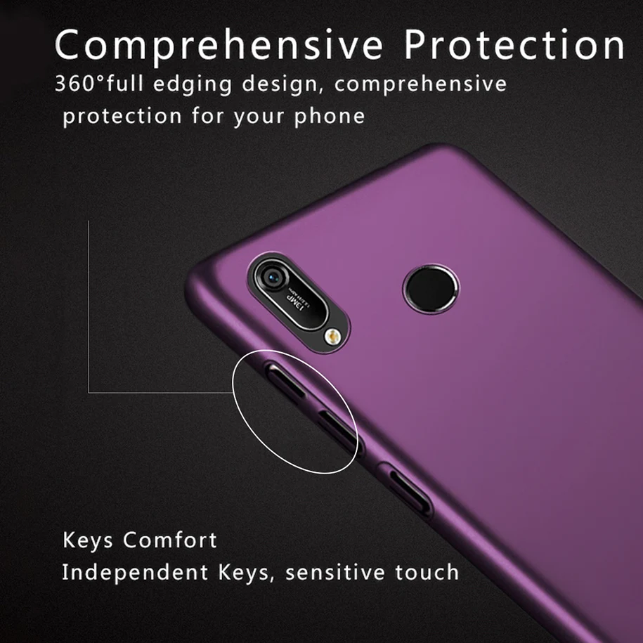 Жесткий ПК чехол для Huawei Y6 2019 матовый Матовый Бампер Y7 Prime Pro MRD-LX1F Y 6 Y62019 Y72019 |