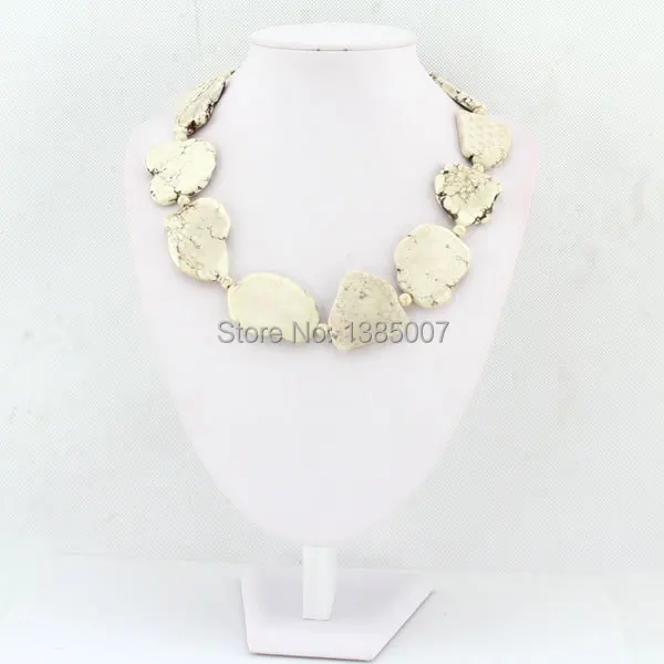 Африканские белые бирюзовые бусы красивые ювелирные изделия праздничное