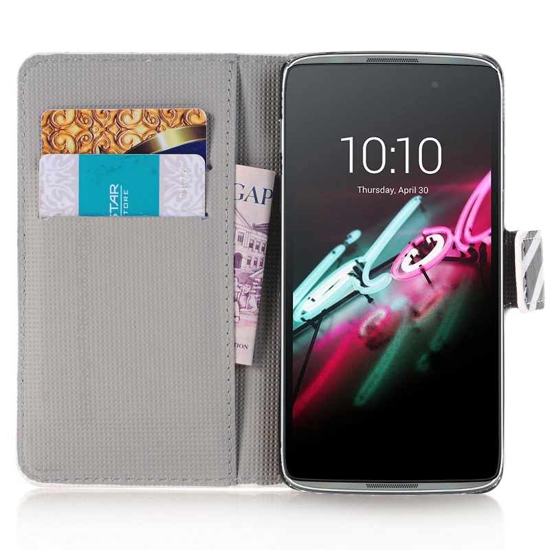 Чехол-книжка для Alcatel One Touch pop D3 S9 чехол телефона из искусственной кожи с рисунком