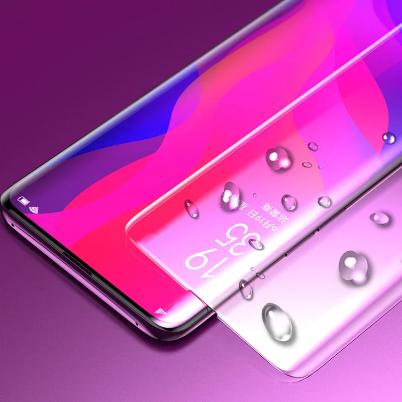 Ультрафиолет Nano жидкий Sceen протектор для OPPO Find X 4D Полный Клей закаленное стекло