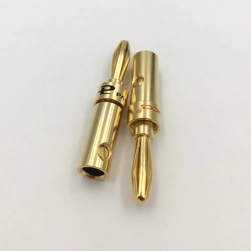 8 шт. позолоченный латунный Акустический кабель 4 мм разъем типа &quotбанан&quot|adapter