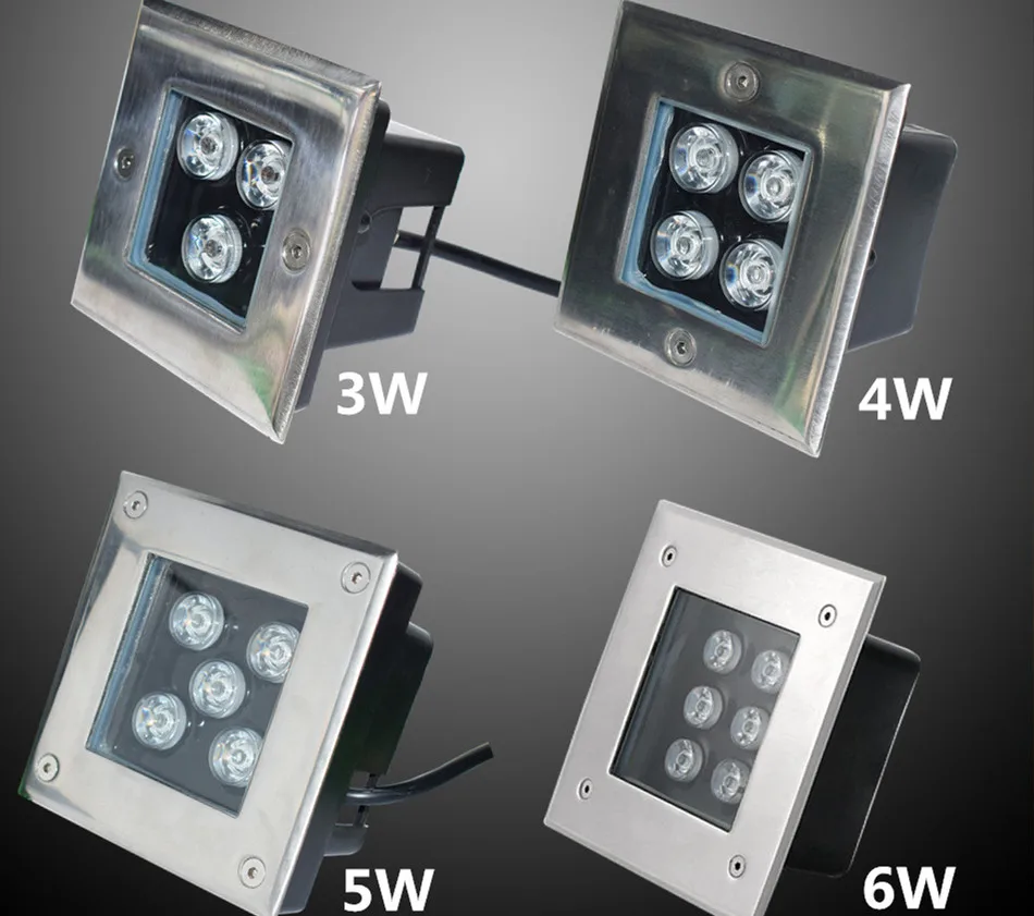 Водонепроницаемый светодиодный напольный светильник 3 Вт 6 9 12 наружная подземная