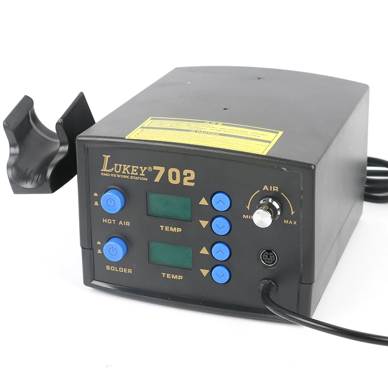 LUKEY 702 2 в 1 цифровая паяльная станция с горячим воздухом паяльник для телефона PCB BGA