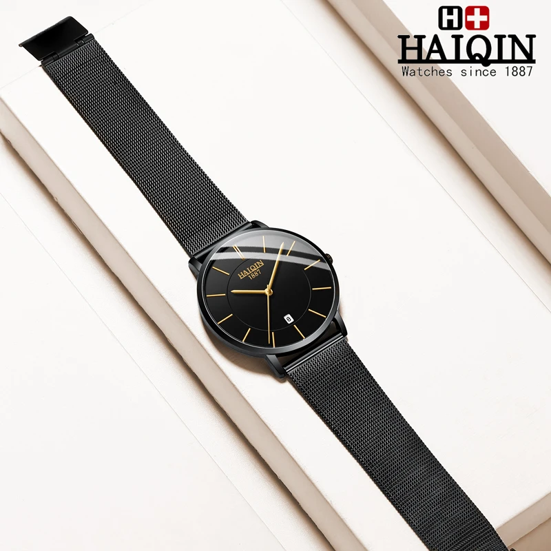 Часы наручные HAIQIN Мужские кварцевые модные брендовые люксовые спортивные