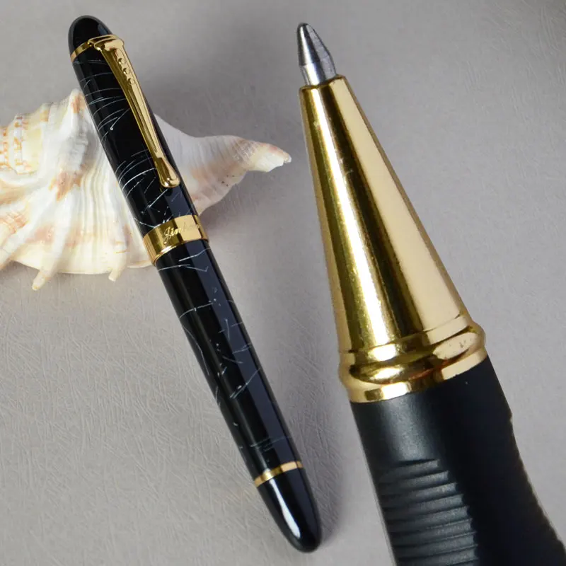 pen as picture show JINHAO X450 серый мрамор и золотой РОЛИК ручка Фиолетовый Синий Розовый Красный коралл белый зеленый черный 21 цветов для выбора JINHAO 450 - Цвет: pen as picture show