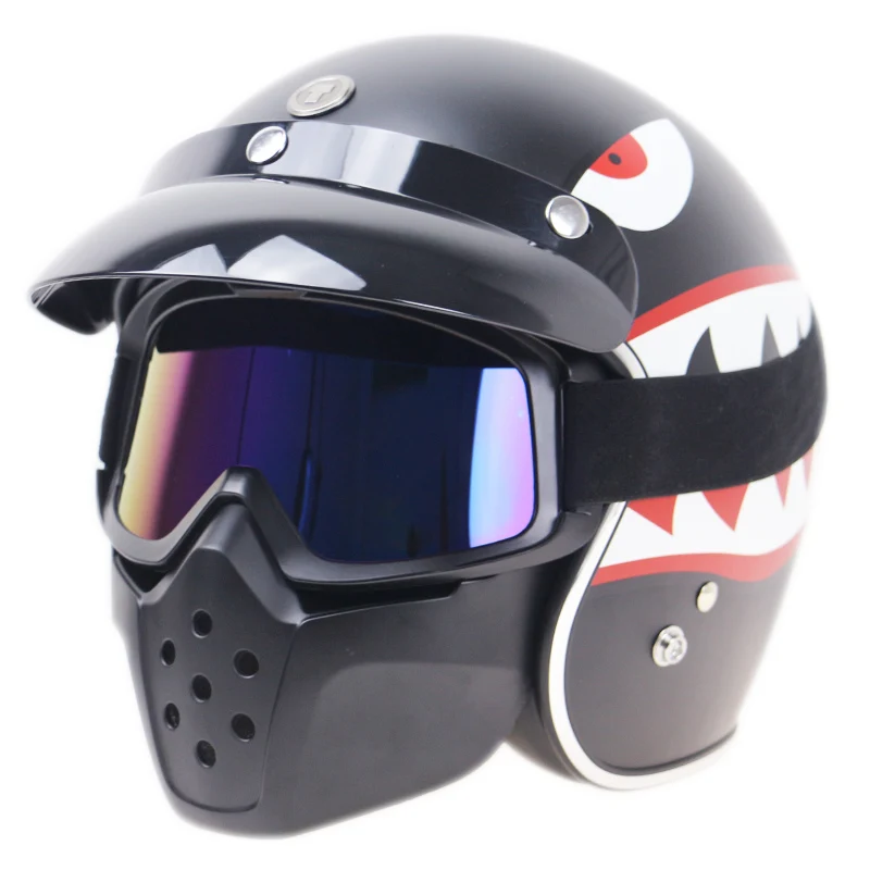 Multi function motorcycle goggles for Jet style helmet UV400 Protection 4 color available unisex vintage bike riders | Автомобили и