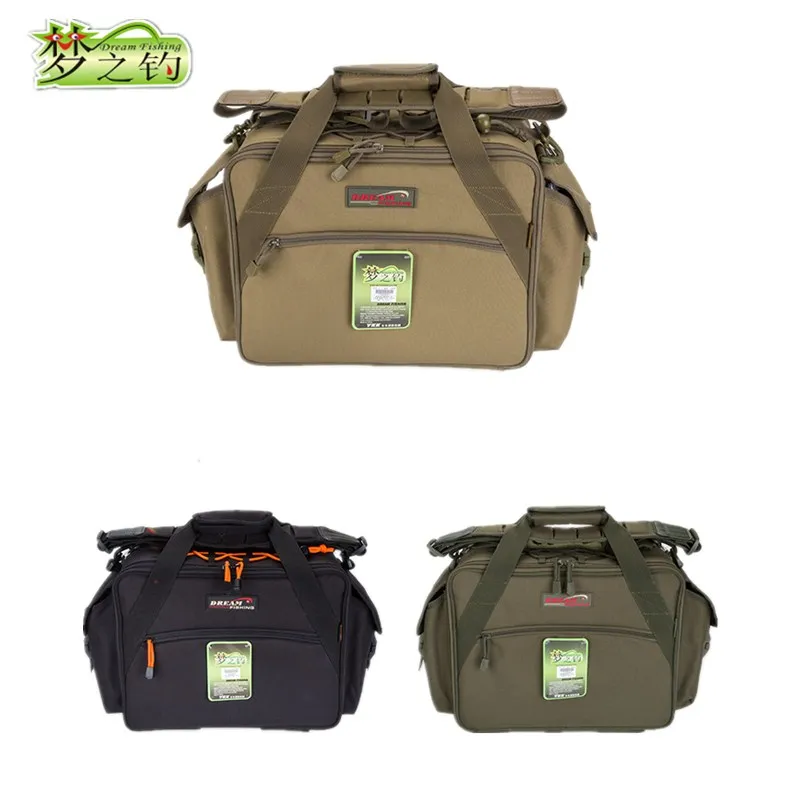 

Dream Fishing 47*29*21cm Multi-Purpose Fishing Bag Waterproof 1200D Nylon Accessories Fishing Tools Lures Single Shoulder Bag