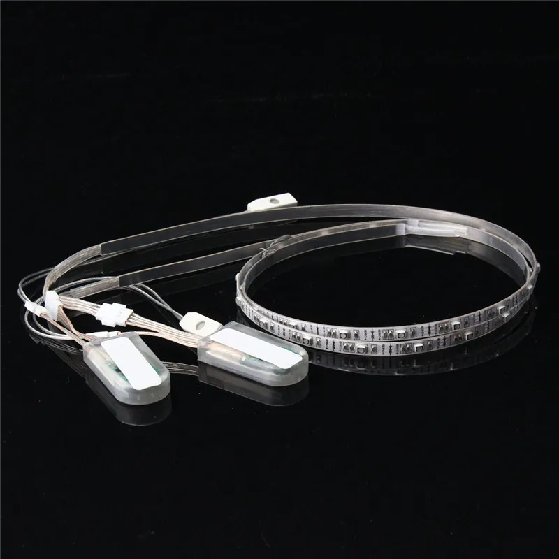 2 шт./лот, 24 RGB Светодиодная лента, светильник с питанием от батареи, 3528 SMD, USB, изменяющая цветную светодиодную ленту для обуви, DIY, светильник, ing, IP67, водонепроницаемый