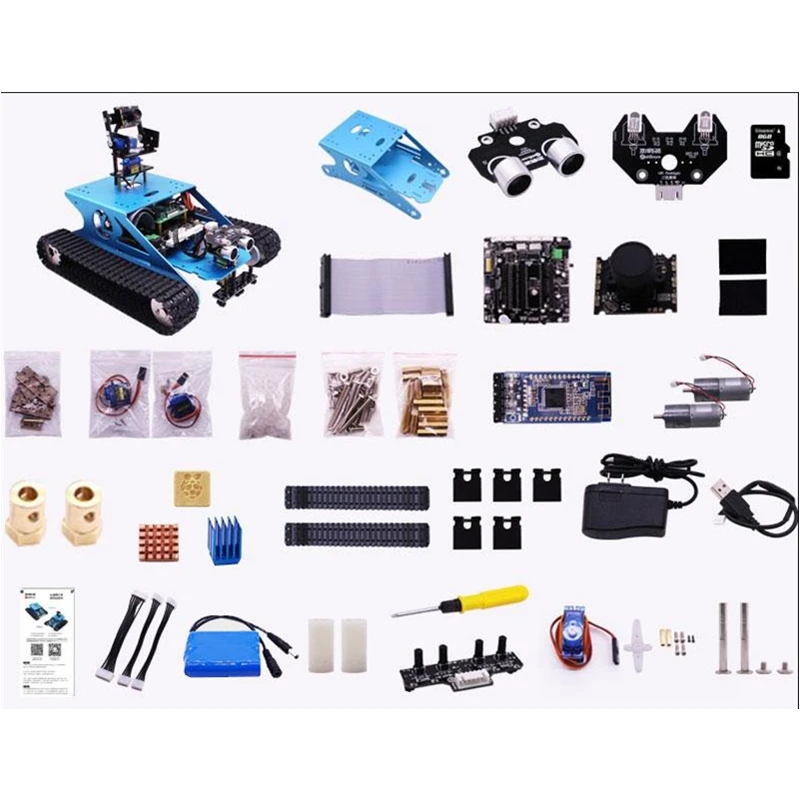 Yahboom умный автомобиль G1 Танк робот комплект RC с wifi камерой для Raspberry Pi 4B/3B