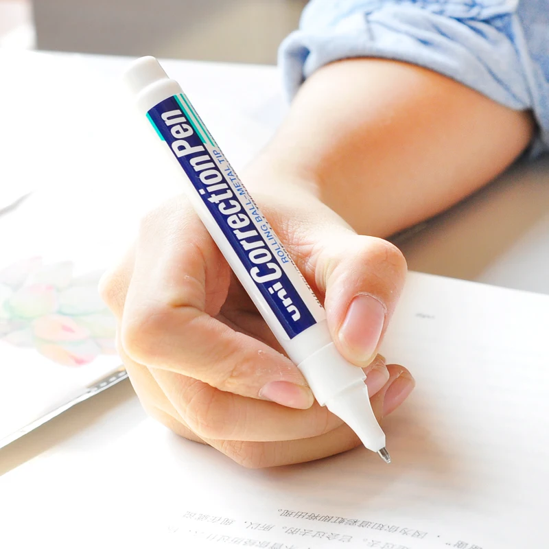 UNI Correction Pen 8ml 1.0mm Fluid Rolling Ball Metal/Plastic Tip Capacity Large Non-toxic Marker for Office & School Supplies |