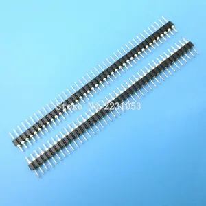 10 шт.лот позолоченный 2,54 мм Мужской 40-контактный Однорядный прямой круглый штыревой штырь