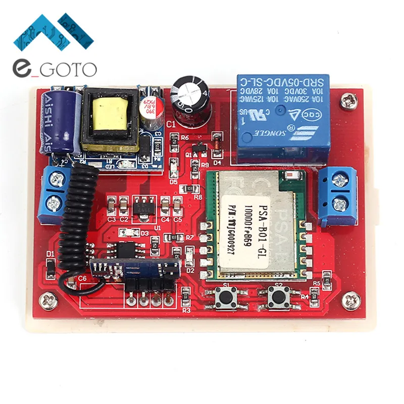 Wi-Fi 1 канал 220 В толчковой Self-замок модуль + 433 м Беспроводной удаленного Управление