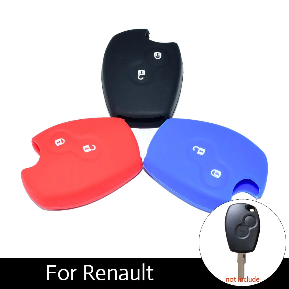 ATOBABI 2 кнопки силиконовый чехол для ключей от машины Renault Clio Scenic Megane Duster Sandero Captur