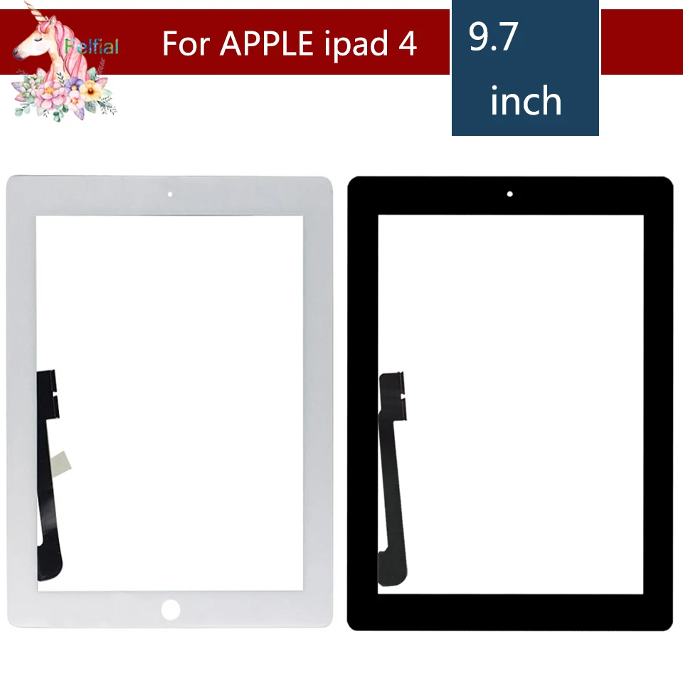 Сенсорный экран для iPad 4 A1458 A1459 A1460 TP с клейким дигитайзером Замена переднего
