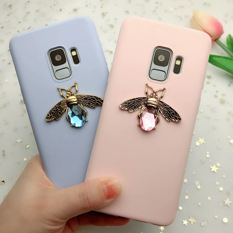 Candy Bee Мягкий матовый ТПУ чехол для samsung Galaxy S10 lite S9 S8 A7 A10 A20 A30 A40 A50 A60 A70 J4 J6 A6 A8 плюс M10 M20 M30